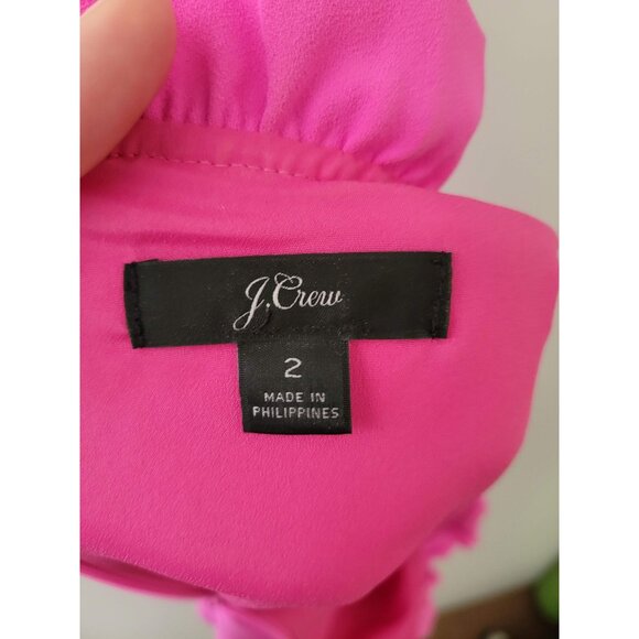 J. Crew Ruffle Neck Shift Dress in 365 Crepe Size 2 - Picture 5 of 6